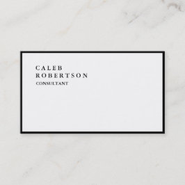 Exklusive Special Schlicht Black Border White Tren Visitenkarte