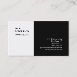 Exklusive Special Schlicht Schwarz-weiß Trendy Visitenkarte