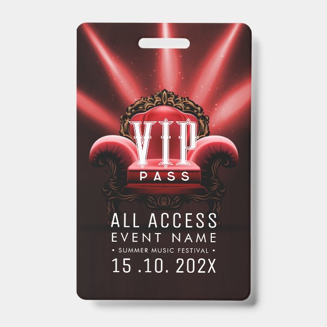 Exklusive VIP-Access-Veranstaltung Ausweis (Vorderseite)