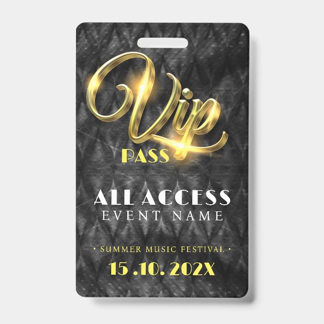 Exklusive VIP-Access-Veranstaltung Ausweis (Vorderseite)