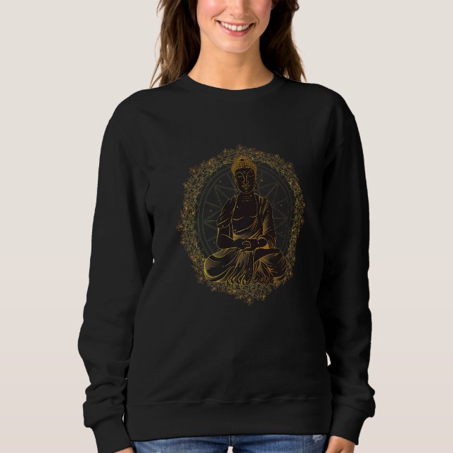Exklusive Yoga Chakra Buddha Mandala Männer und Fr Sweatshirt (Vorderseite)