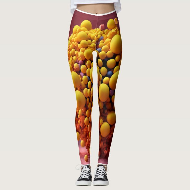 Exklusiver 3D-Druck Leggings (Vorderseite)