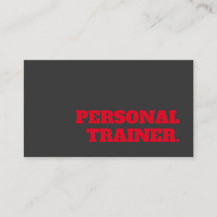 Exklusiver Grau Rot Einzigartiger Fitness Personal Visitenkarte