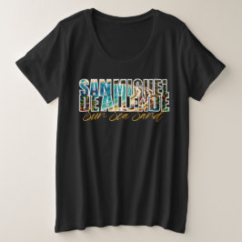 Exklusiver Sommer San Miguel de Allende Strand Große Größe T-Shirt