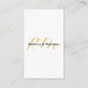 Exklusives einzigartiges Gold-Farben-Monogramm Mod Begleitkarte