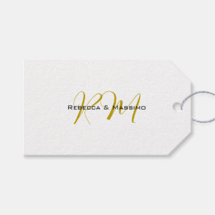 Exklusives einzigartiges Gold-Farben-Monogramm Mod Geschenkanhänger