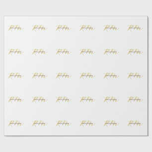 Exklusives einzigartiges Gold-Farben-Monogramm Mod Geschenkpapier
