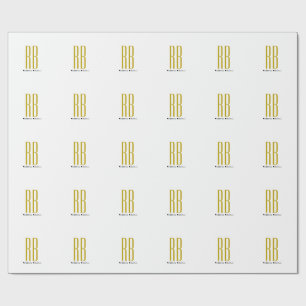 Exklusives einzigartiges Gold-Farben-Monogramm Mod Geschenkpapier