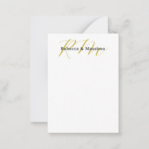 Exklusives einzigartiges Gold-Farben-Monogramm Mod Mitteilungskarte