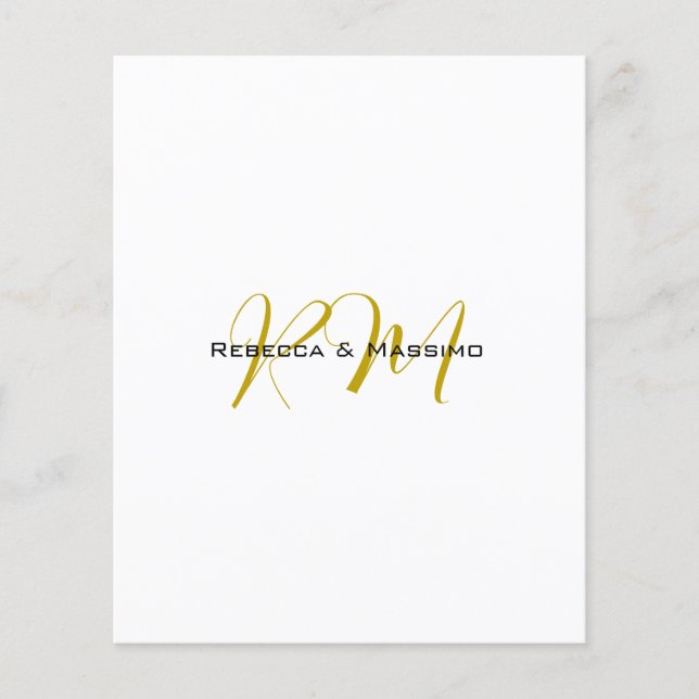 Exklusives einzigartiges Goldfarben-Monogramm mode Flyer (Vorne)