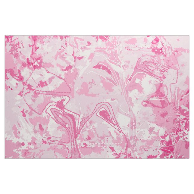 Exklusives rosa Abstraktes Muster Stoff (Yard (91,4 cm))
