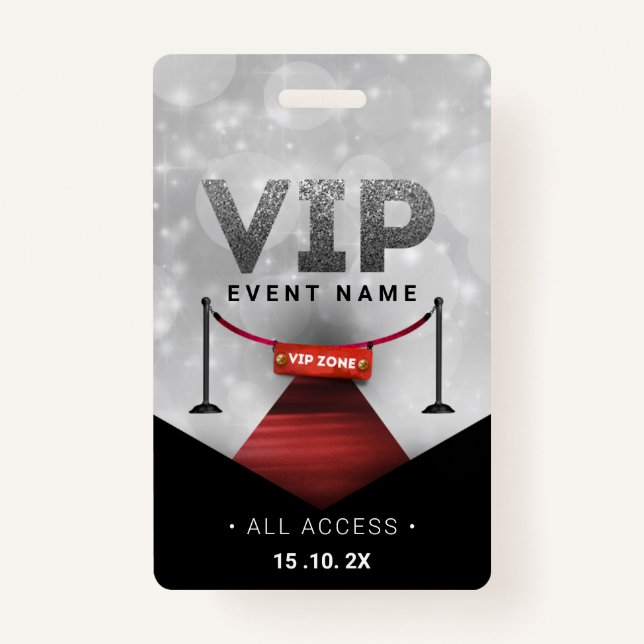 Exklusives VIP-Access-Ereignis Ausweis (Vorderseite)