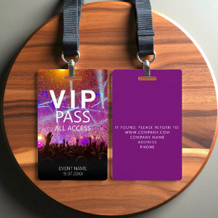 Exklusives VIP-All-Access-Event  Lila Abzeichen Ausweis