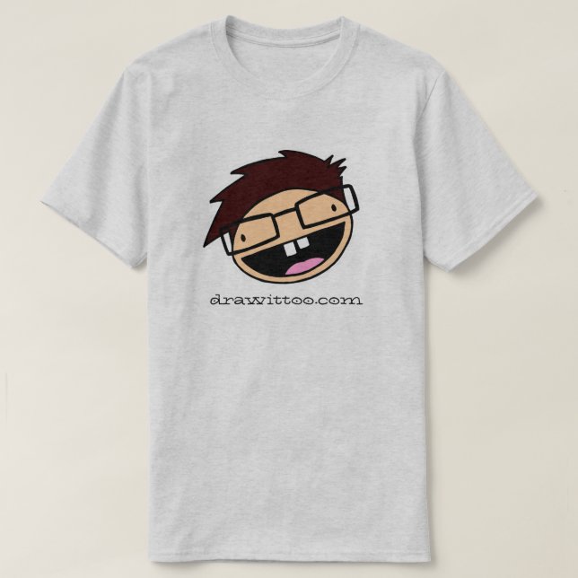 Exklusives ZEICHNEN ES, AUCH! Gesichts-Logo-T - T-Shirt (Design vorne)