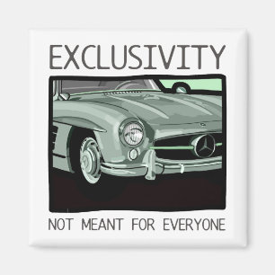 Exklusivität und Reichtum - alter Gullwing-Klassik Magnet