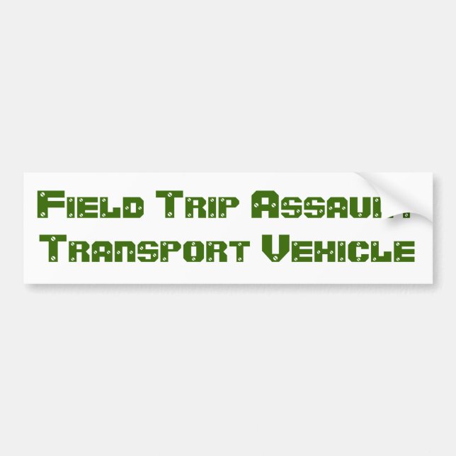 Exkursions-Angriffs-Transportfahrzeug Autoaufkleber (Vorne)