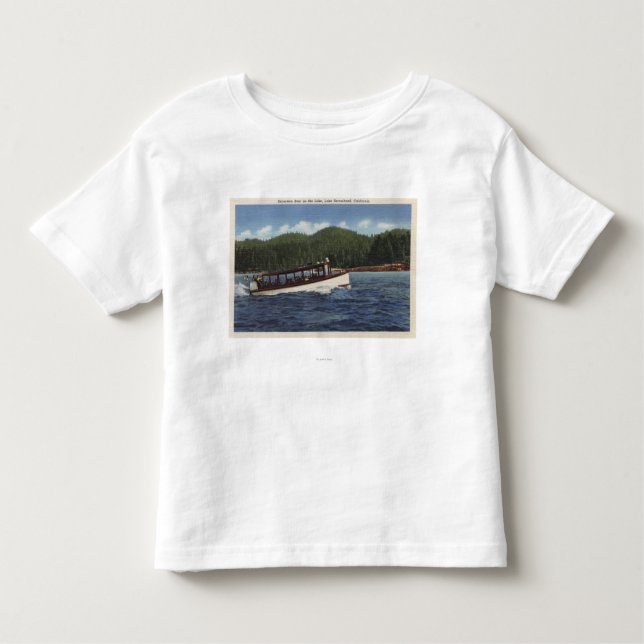 Exkursions-Boot auf dem See Kleinkind T-shirt (Vorderseite)