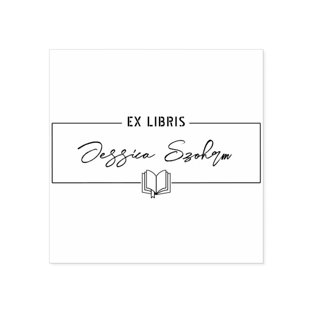 Exlibris Briefmarke für Bücher, Ex Libris Briefmar Gummistempel (Prägung)