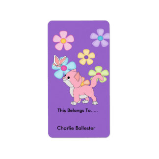 Exlibris-Etiketten Kinder Aufkleber Kätzchen Katze Adressaufkleber