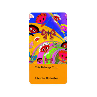 Exlibris-Etiketten Kinder-Aufkleber Schmetterlinge Adressaufkleber