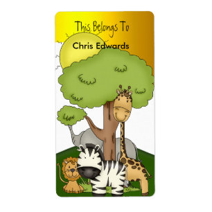 Exlibris-Etiketten Schule Teenager Kinder Dschunge