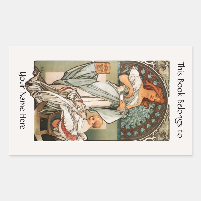Exlibris Rechteckiger Aufkleber (Vorderseite)