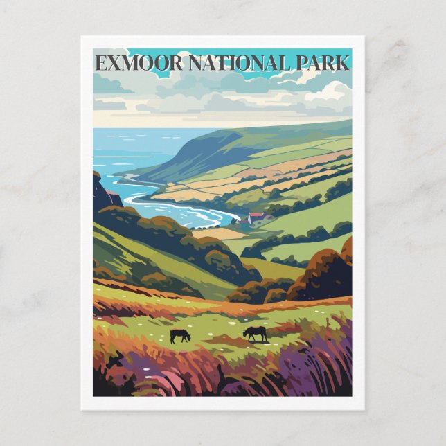 Exmoor National Park, England Postkarte (Vorderseite)