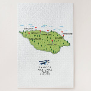 Exmoor National Park Karte Puzzle
