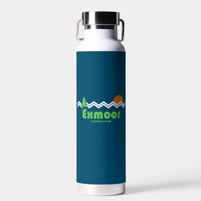 Exmoor National Park Retro Trinkflasche (Vorne)