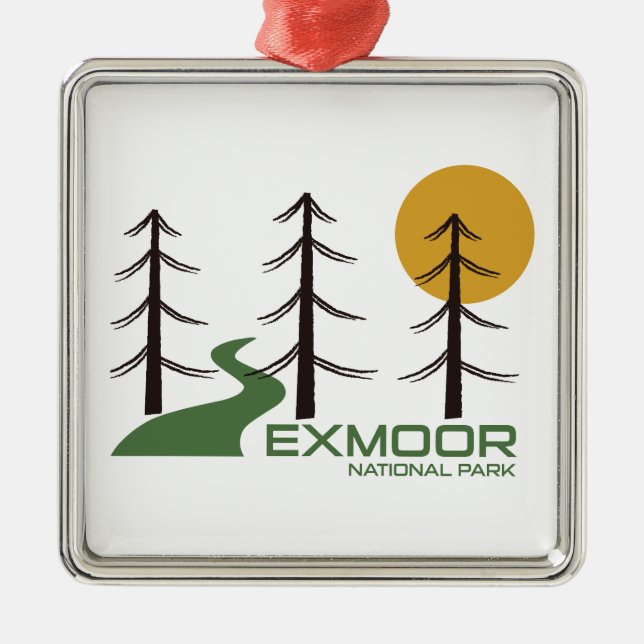 Exmoor National Park Trail Ornament Aus Metall (Vorne)