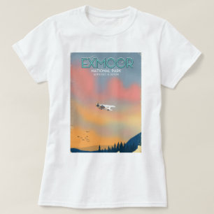 Exmoor National Park Vintage Art Reiseplakat. T-Shirt