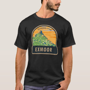 Exmoor Nationalpark Burg Rock Vintag England T-Shirt