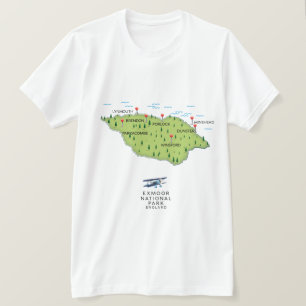 Exmoor-Nationalpark-Karte T-Shirt