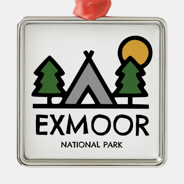 Exmoor-Nationalpark Ornament Aus Metall (Vorne)