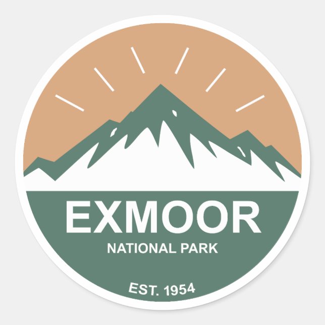 Exmoor-Nationalpark Runder Aufkleber (Vorderseite)