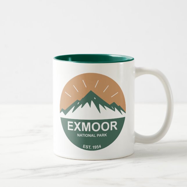 Exmoor-Nationalpark Zweifarbige Tasse (Rechts)