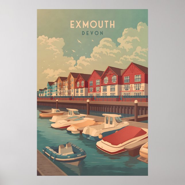 Exmouth Devon Reiseplakat Poster (Vorne)