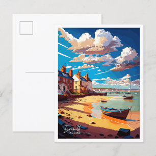 Exmouth England Art Vintage Reise Illustration Postkarte