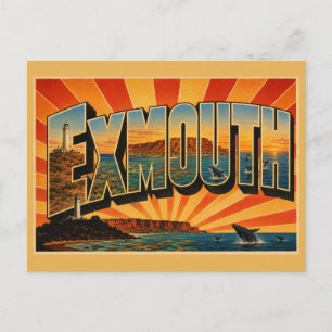 Exmouth WA Australien Leuchtturm Stadt Kunst Postkarte