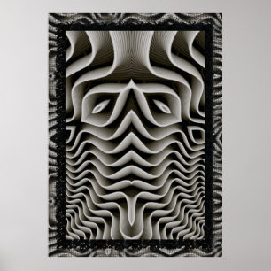 EXO-Skelett 3D optische Illusion Poster