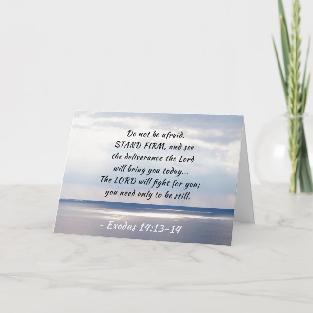 Exodus 14:13-14 Keine Angst STAND FIRM Karte (Vorderseite)
