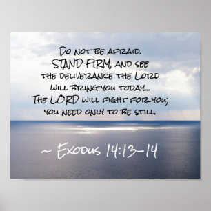 Exodus 14:13-14 Keine Angst STAND FIRM Poster