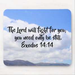 Exodus 14:14 Bibel Verse über Wolken Mousepad