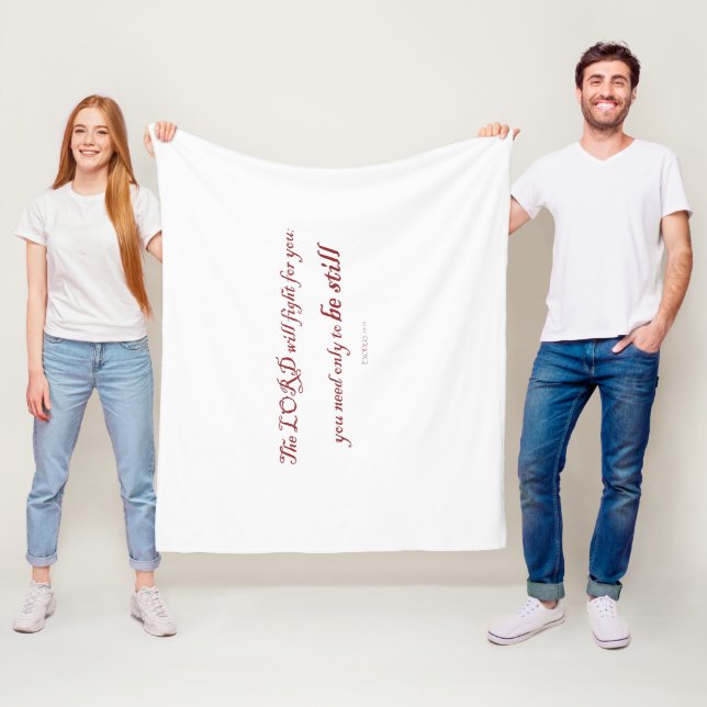 Exodus 14:14, Der Herr wird für euch kämpfen, Fleecedecke (Beispiel)