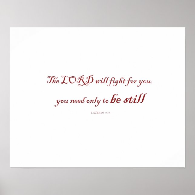 Exodus 14:14, Der Herr wird für euch kämpfen, Poster (Vorne)