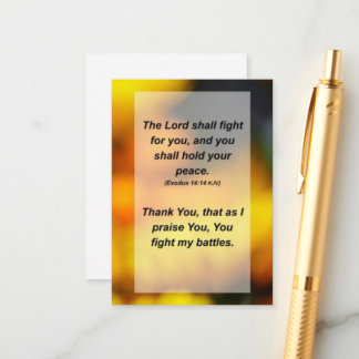 Exodus 14:14 Der Herr wird für euch und euch kämpf Begleitkarte