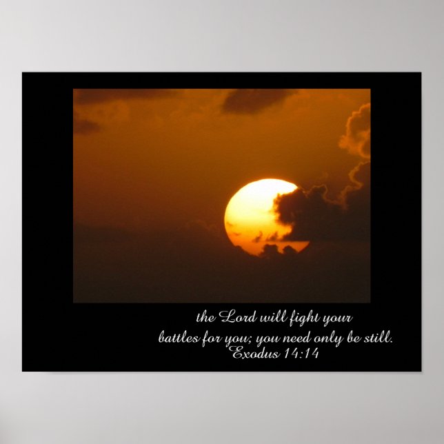 Exodus 14:14 -Kunstposter Poster (Vorne)