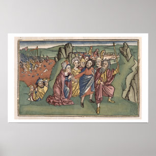 Exodus 14 Moses und die Israeliten, die die Re übe Poster