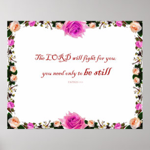 Exodus 14 Wall Décor Poster "Der Herr wird kämpfen