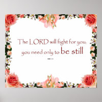 Exodus 14 Wall Décor Poster "Der Herr wird kämpfen